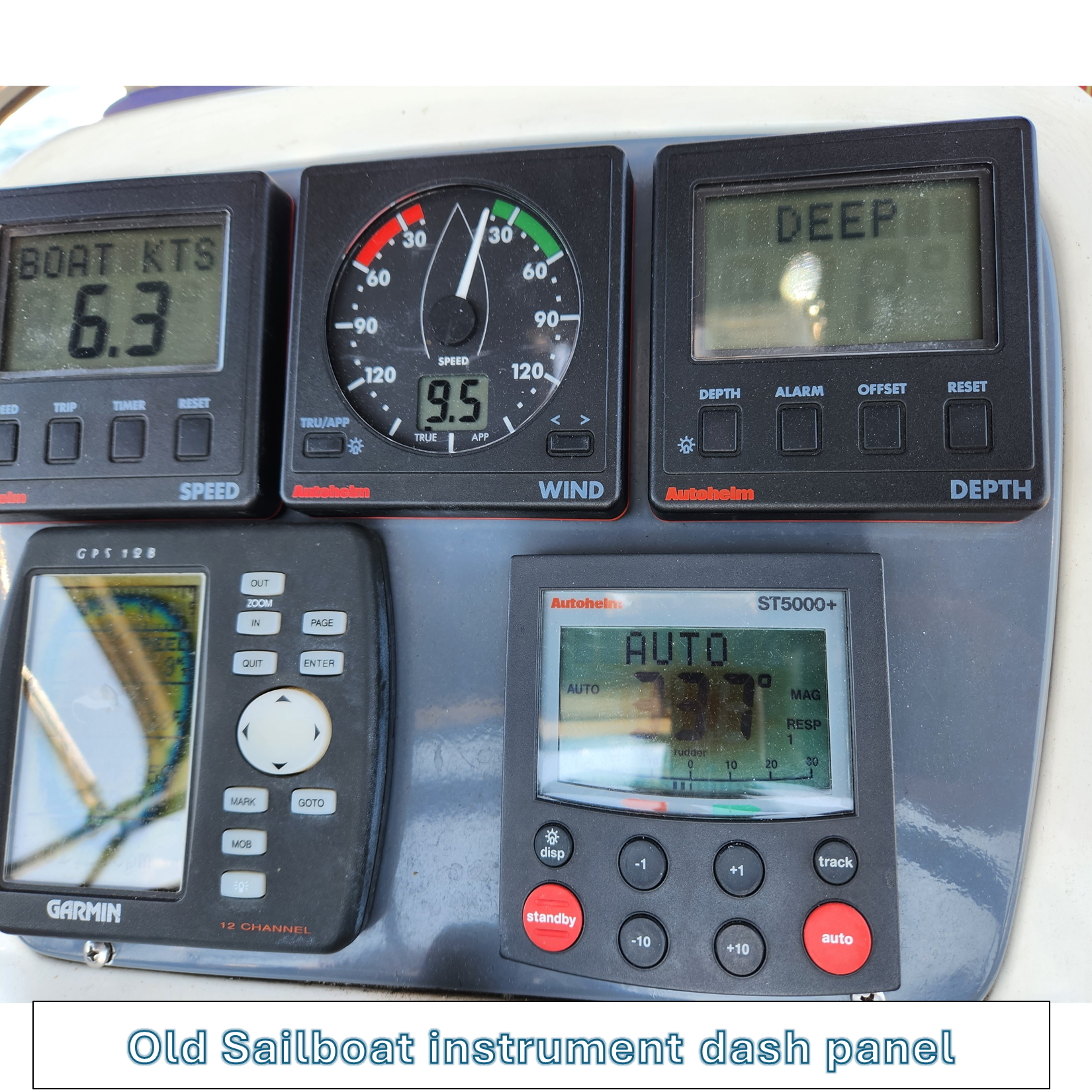 D Old Sailboat instrument dash