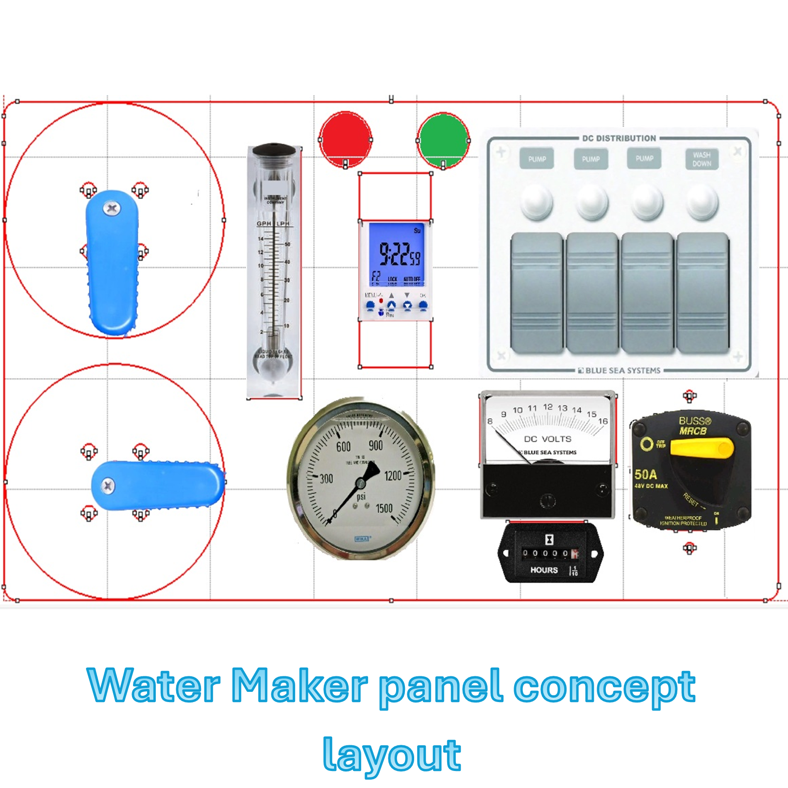 water maker panel concept drawing